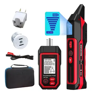 Rechargeable Circuit Breaker Finder with LCD Display & GFCI Outlet Tester, NCV AC Electric Tester Circuit Tracer, Adjustable Sensitivity, Flashlight- NF-824