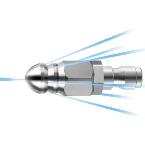 Sewer Jetter Nozzle,Stainless Steel,Drain Augers, Sewer Pipe Dredging and Cleaning Tools for Pipe Unclogging - Drain Clog Remover | Hair Clog Remover | Toilet Clog Remover (Type A)