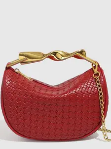 New Straw Dumpling Bag with Chain Shoulder Crossbody, Woven Handbag, Small Scented Metal Feel, Fashion Minimalist Design, Holiday Gift