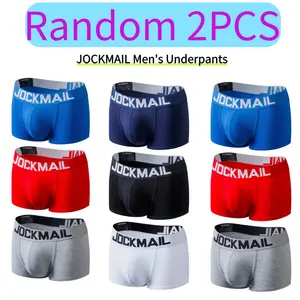 JOCKMAIL 2pcs Man Underpants Boxershorts Cotton Men Boxers Male Breathable Underwear Mens Panties Soft Boxer Briefs