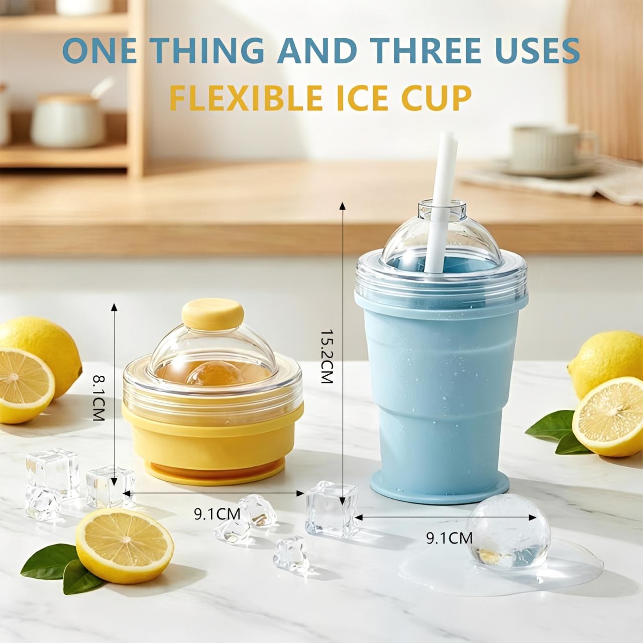 Folding ice hockey cup, silicone cup, summer ice hockey folding water cup, creative silicone ice cube mold, large spherical homemade whiskey freezer. Folding ice hockey cup, silicone cup, summer ice hockey folding water cup, creative silicone ice cube mold, large spherical homemade whiskey freezer.