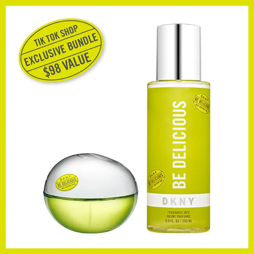 Virtual Bundle: DKNY Be Delicious Bundle – Eau de Parfum for Women 1.7 Fl Oz/50ml & Fragrance Mist for Women 8.4 Fl Oz/250 ml