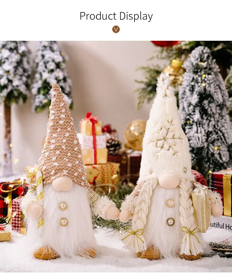 New Christmas Decorations - Combo 2 random LED Gnome Plush