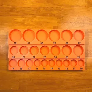 Magnetic Socket Organizer 1/2&Quot; Drive Metric 10-32Mm Tool Holder Fits Craftsman Husky Dewalt Quinn