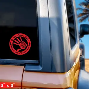 Missing and Murdered Indigenous Women Red Hand Sticker – MMIW Support Decal