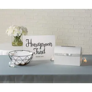 Honeymoon Fund Sign & Wedding Card Box Kit - 2 Pc.