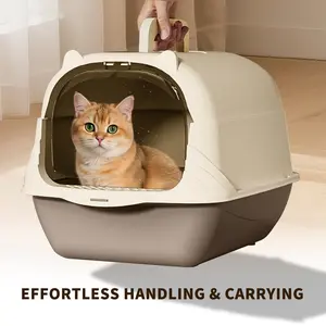 Cat litter box extra large pet litter box Kill Bacteria Full Covered Cat Litter Box Extra Large Closed