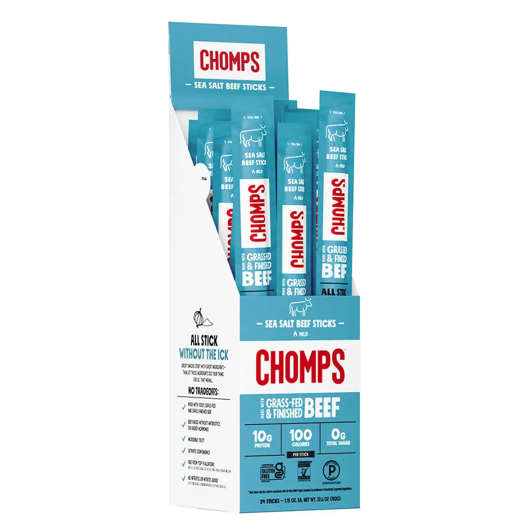 Chomps Sea Salt Grass-Fed and Finished Beef Stick Chomps Sea Salt Grass-Fed and Finished Beef Stick
