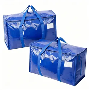 2 Pack Extra Large Moving Bags Heavy Duty with Zippers & Carrying Handles, Durable Storage Bags Moving Boxes for Closet Organizers and Storage.