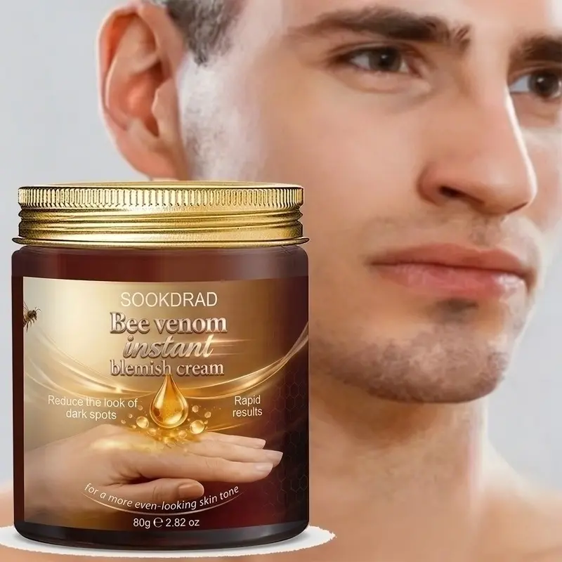 Bee Venom Instant Fade Cream, Bee Venom Extract, Dark Spot Reduction, Even Skin Tone, Facial Use, Unisex, 80g, Suitable for All Skin Types, Daily Morning Care