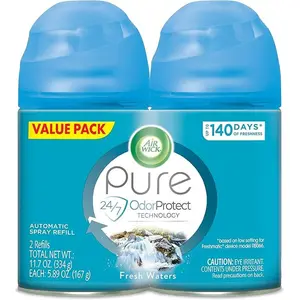 2ct Automatic Air Freshener Spray Refill Fresh Waters