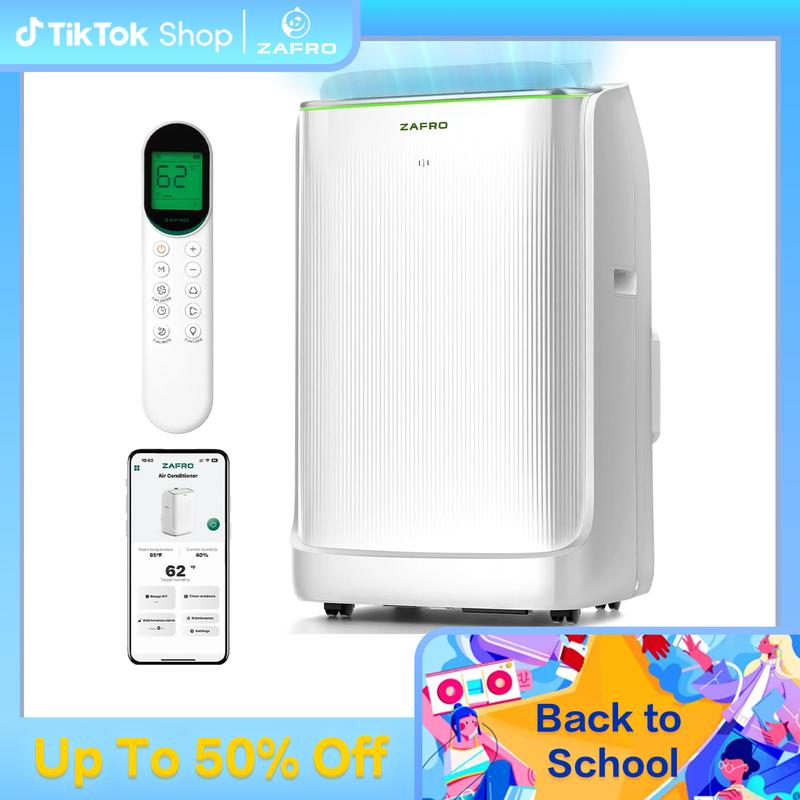 ZAFRO (42dB) 16,000 BTU WIFI (12,000 BTU SACC) Portable Air ...