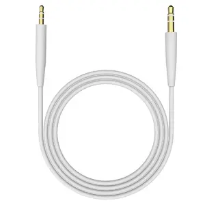 Replacement Audio  Cord Wire Compatible with  700 QuietComfort QC45 QC35II QC35 QC25 Noise Cancelling Headphones, SoundTrue Soundlink On-Ear 2 OE2 OE2i Headphones Aux Cord (No Mic) (White)