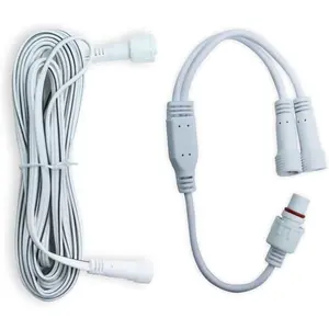 Permanent Lights Extension Cords with Clips and VHB Glue, 3 Pin Waterproof Extension Cable Only for Permanent Light