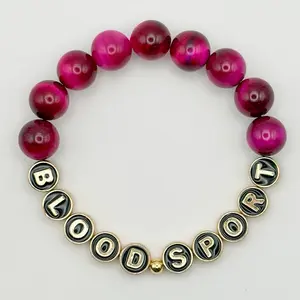 ST song inspired bead bracelet rose pink tiger eye gemstone