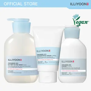 [NEW][Live Exclusive] Ceramide Ato Best of Iliyoon Trio | Top-Selling Cream + Lotion + Body Wash for Dry Sensitive Skin