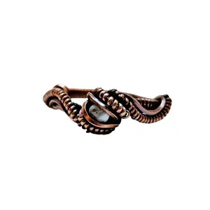 Howlite Pure copper wrapped Ring Size 7