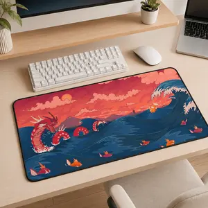Gyarados Mouse Pad – Dragon Rage Waves Gaming Desk Mat, Anime Water Dragon Pad