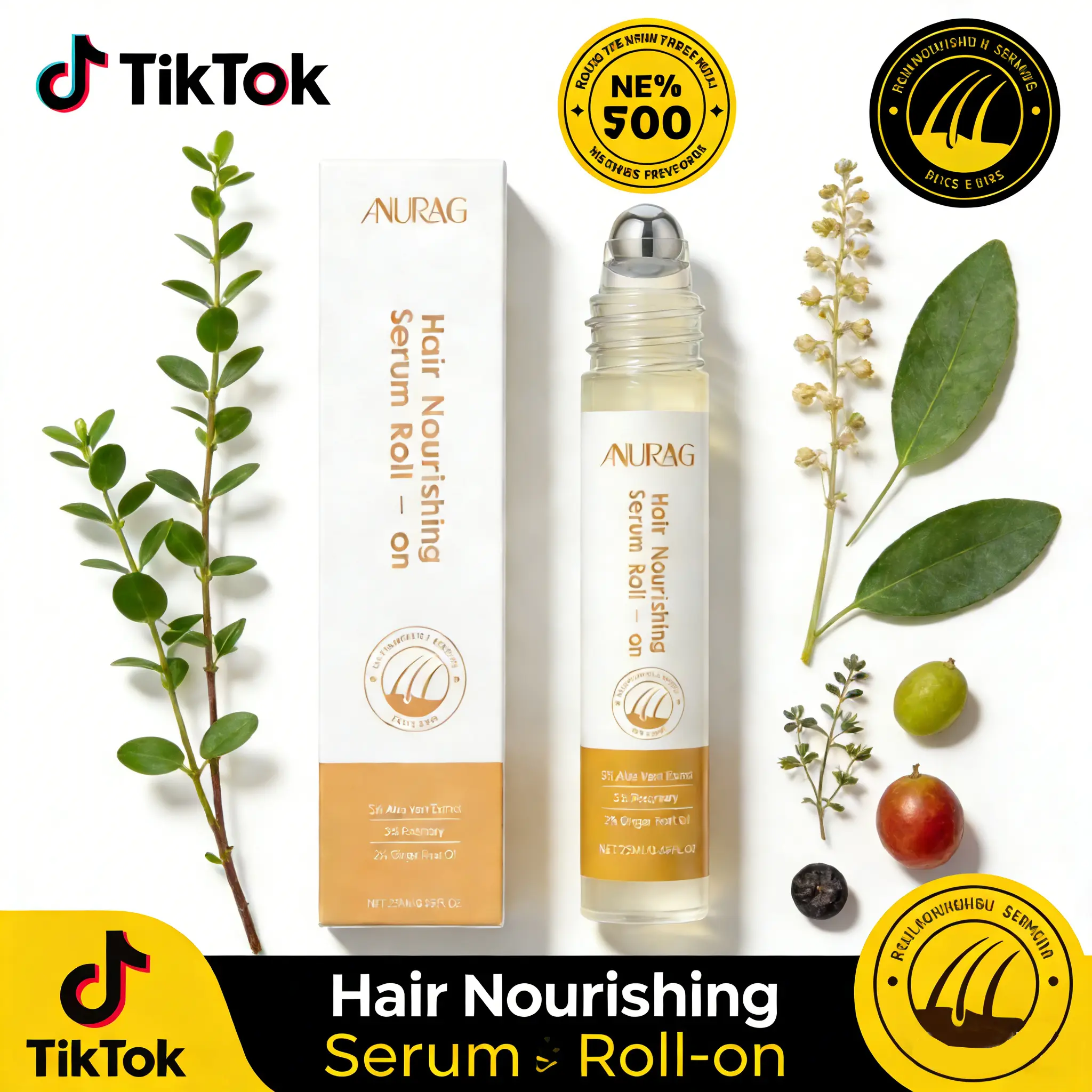 Advanced Hair Density Roll-On Serum 25 ml | 5% Saw Palmetto, 3% Rosemary, 1% Caffeine Herbasome & 3% Fenugreek | Scalp Serum for Reduced Hair Fall | Men & Womenrcare#SummerWins #DealsForYouDays