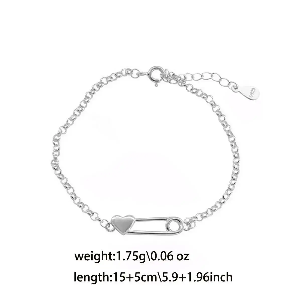 S925 Sterling Silver Heart Shaped Bracelet, Heart Charm Bracelet, Fashionable Bracelets for Women & Girls, Trendy All-match & Exquisite Jewelry for Birthday Gift S925 Sterling Silver Heart Shaped Bracelet, Heart Charm Bracelet, Fashionable Bracelets for Women & Girls, Trendy All-match & Exquisite Jewelry for Birthday Gift