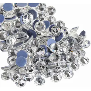 Beadsland Hotfix Rhinestones, 2880pcs Flatback Crystal Rhinestones for Crafts Clothes DIY Decoration, Crystal, SS10, 2.7-2.9mm