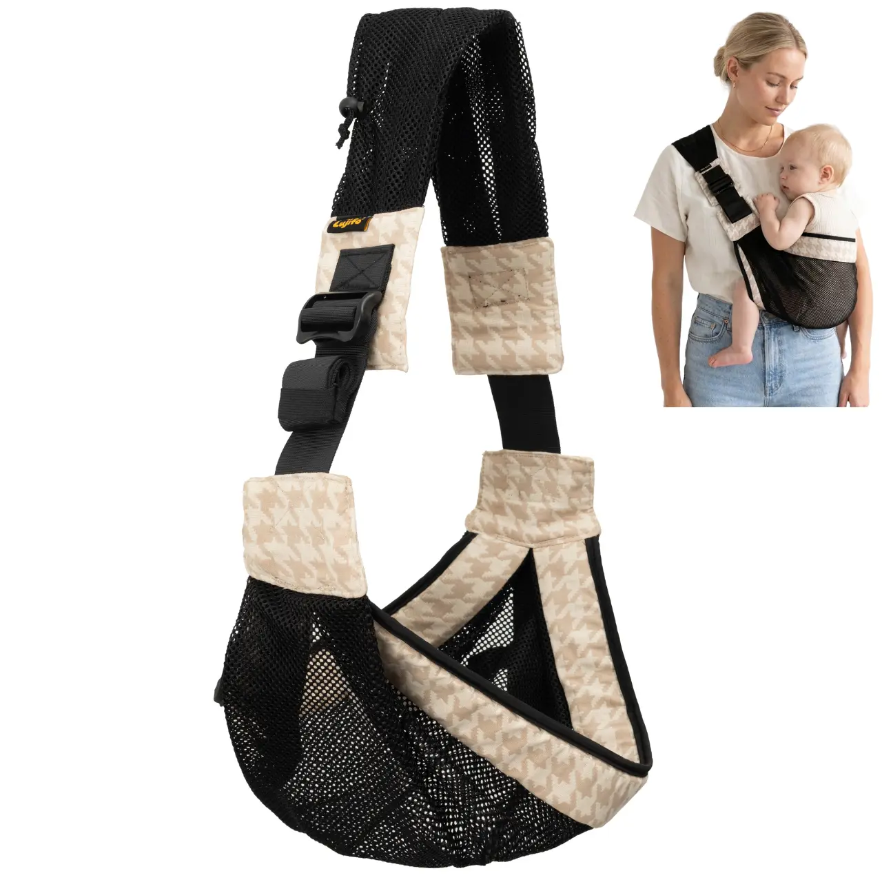 LUJIFO Breathable Mesh Side Baby Carrier - Summer Cool Toddler Sling
