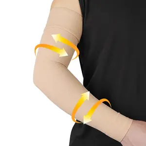 20-30mmHg Medical Compression Arm Sleeve, Full Arm Support Sleeve for Lymphedema Pain Relief, Single Size for Men & Women