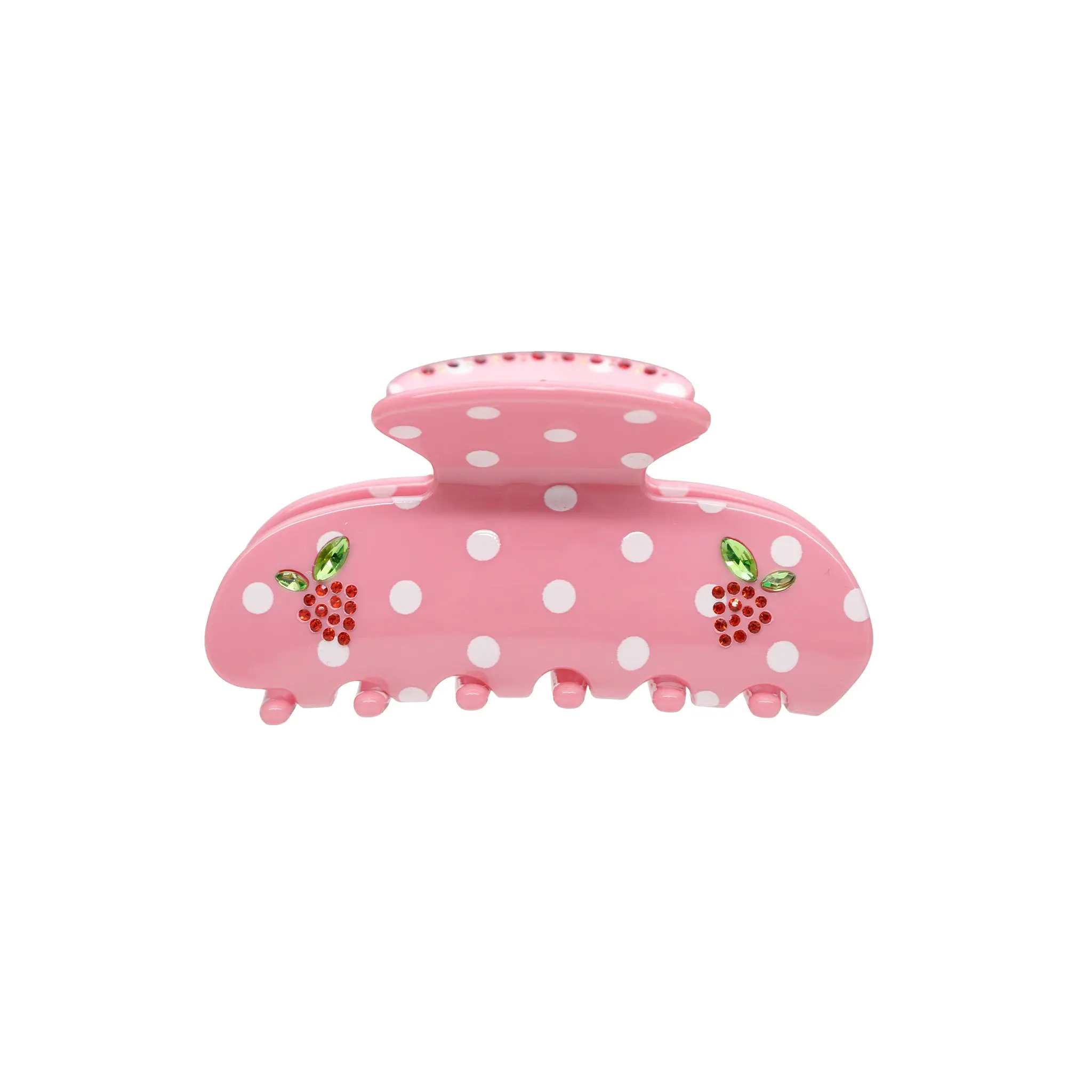 Emi Jay Sweetheart Clip Hair Claw in Lychee Berry Dot