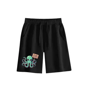 Black Octopus Alien Pixel Style Shorts