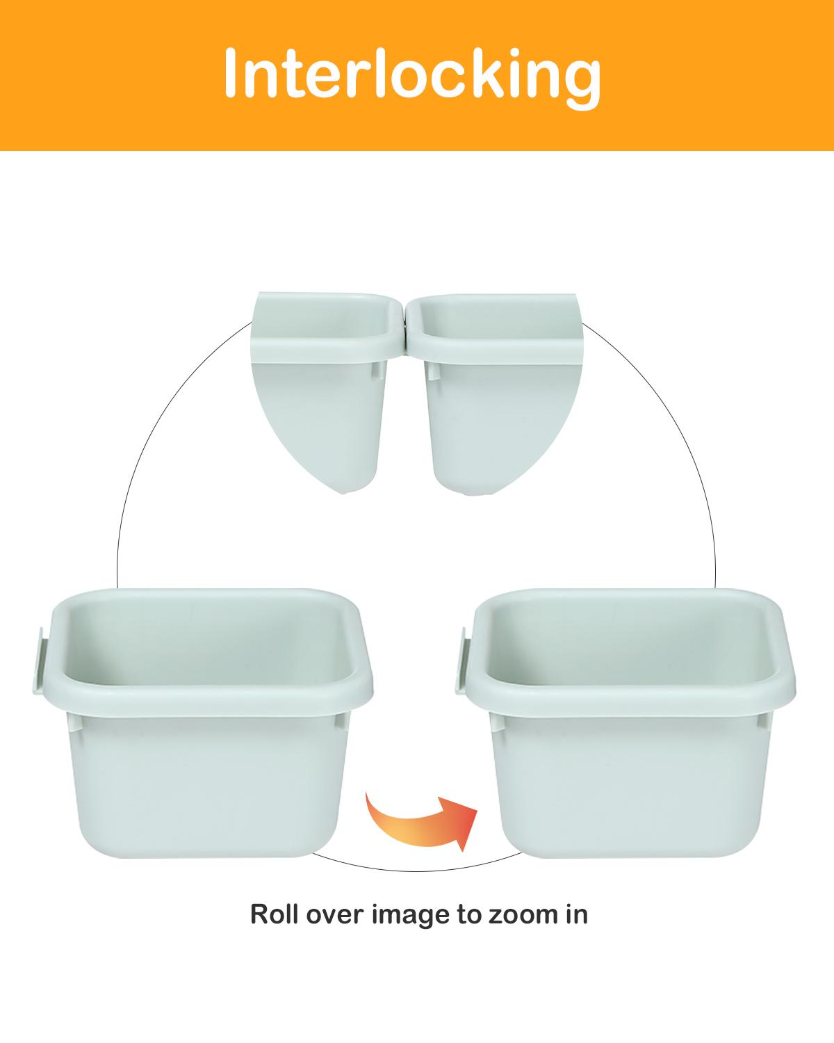 4-Size Plastic Drawer Organizers 16-Piece Set, Versatile Lightweight Bins Ideal for Bakeware & Daily Home Organization