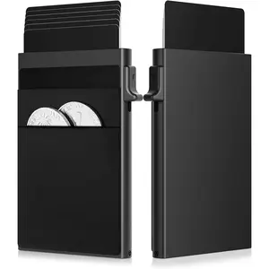 ONLOOKER Credit Card Holder - Slim Wallet for Men with Money Pocket, Pop up Wallets RFID Blocking Minimalist Card Case Holds 5 Cards and Notes ONLOOKER