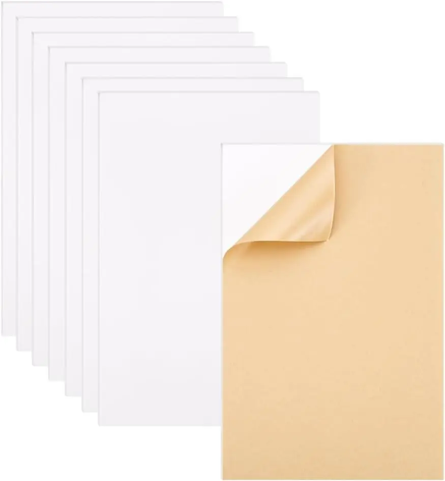 8Pcs Mounting Board, 3mm Thick Self Adhesive Foam Stamp Poster Board for Cross Stitch Picture Embroidery Office and Art Projects Display, 15x9.8inch