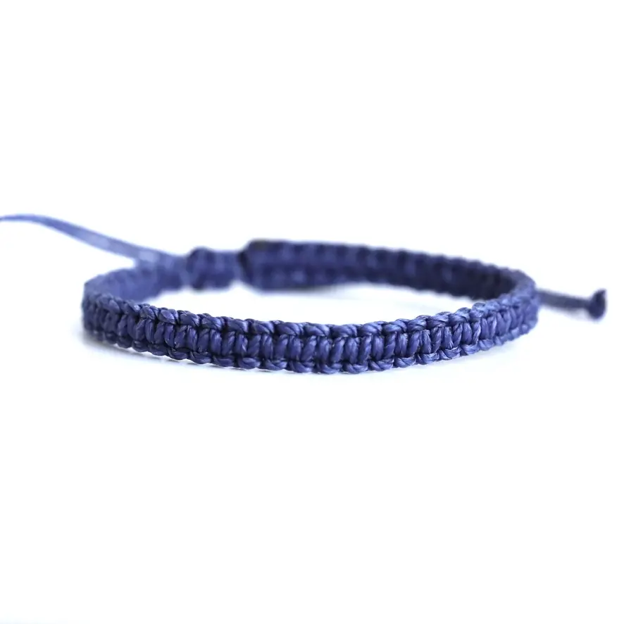 Blue Braided Anklet Bracelet Adjustable Trendy Jewelry Boho Waterproof Awareness Many Colors to Choose