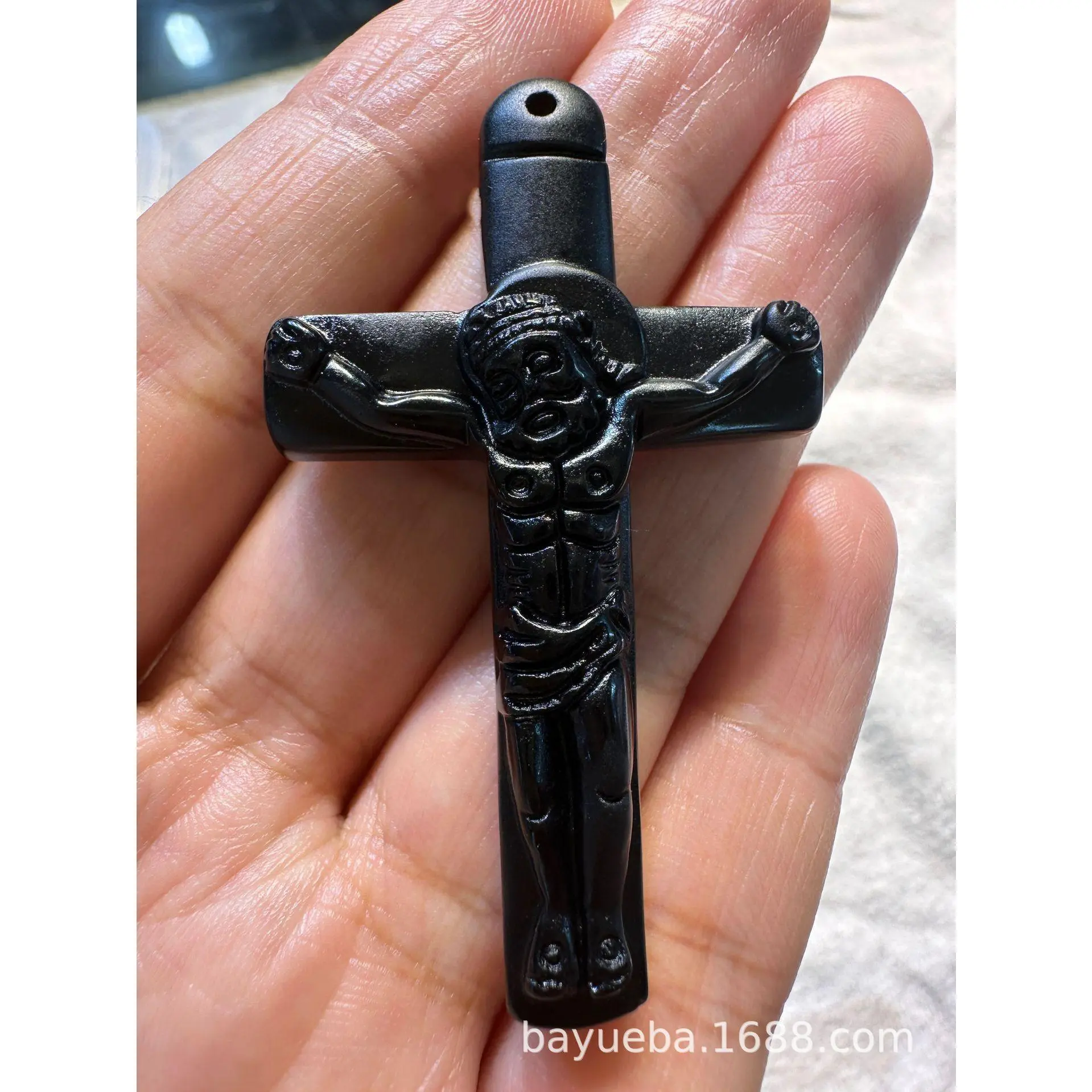 Obsidian Cross 58 * 35 * 8MM