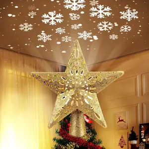 Christmas Tree Top Projection Light, Indoor Family Holiday Party Decoration Lamp, Festive Atmosphere Lighting Accessory, 1 Piece, Led Star Light