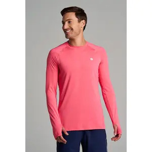 Men's Agility Long Sleeve Performance T-shirt | Sunkist Coral