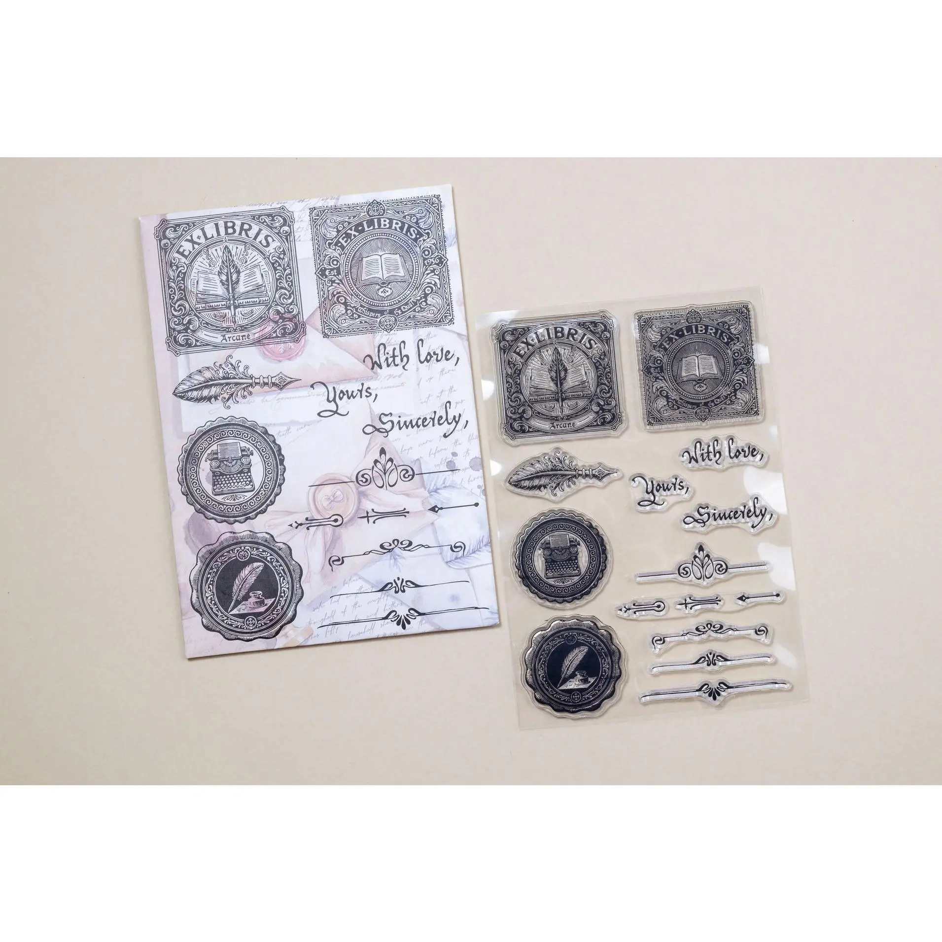 CoraCreaCrafts Writing Desk Clear Stamps - Essential Desk Accessories for Organizational Use