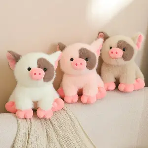 Soft Cute Plush Toy Elephant Pig Shape, Polyester Cartoon Animal Design, Durable Bite-Resistant, Safe Eco-Friendly Material, Pet Companion Gift