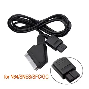 NTSC High-quality Nes SFC/SNES/NGC Super  SCARTAudio-Video AV Cable , European standard broom head with RGB output
