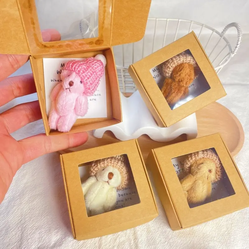New Hot-Selling Mini Plush Teddy Bear in Box Pocket Bear Mini Plush Bear Boxed Gift Stuffed Animal Cute Stuffed Animal Kawaii Stuffed Animals Huggable Stuffed Animal Stuffed Animal Gifts