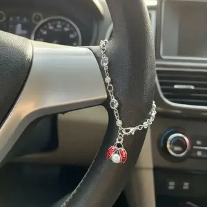 Car Steering Wheel Beads, Religious Car Dashboard Hanging Accessory, Beetle Hanging Decor, Insect Car Interior Decoration, Unisex