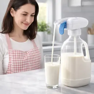 Multifunctional Squeeze Bottle | For Milk and Juice | Spill-Proof and Leak-Proof Design | Milk Dispenser, Squeeze Milk Bottle, Automatic Dispenser, Beverage Dispenser, Leak-Proof Milk Jug, Kids' Milk Pouring Helper, Household Milk Container Organiser