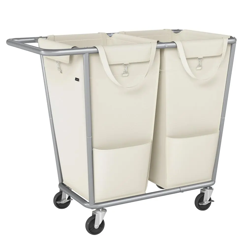 SONGMICS Laundry Basket with Wheels, Rolling Laundry Hamper with Removable Bags, Heavy-Duty Steel Frame with Handle SONGMICS Laundry Basket with Wheels, Rolling Laundry Hamper with Removable Bags, Heavy-Duty Steel Frame with Handle