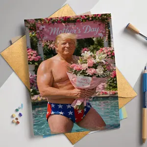 Funny Trump Parody Mom Card – Mother's Day Political Humor Gift - Best Mom Ever - Daughter's Gift For Mama greeting card, handmade card, birthday card- TrendyGiftUSA
