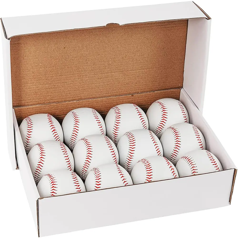 Kfseert 12-Pack Standard Size 9in PVC Soft Unmarked Baseballs for Adults' Practice Training Equipment, League Play, Autograph & Gifting