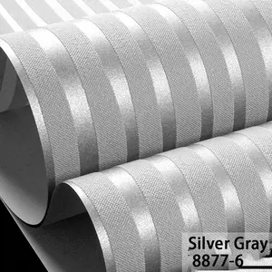 Modern Striped Non-Adhesive Wallpaper Roll, Easy Cut & Remove, Non-Woven Fabric, 20.86inx374.01in, Home Decor for Walls, Cabinets, Drawers