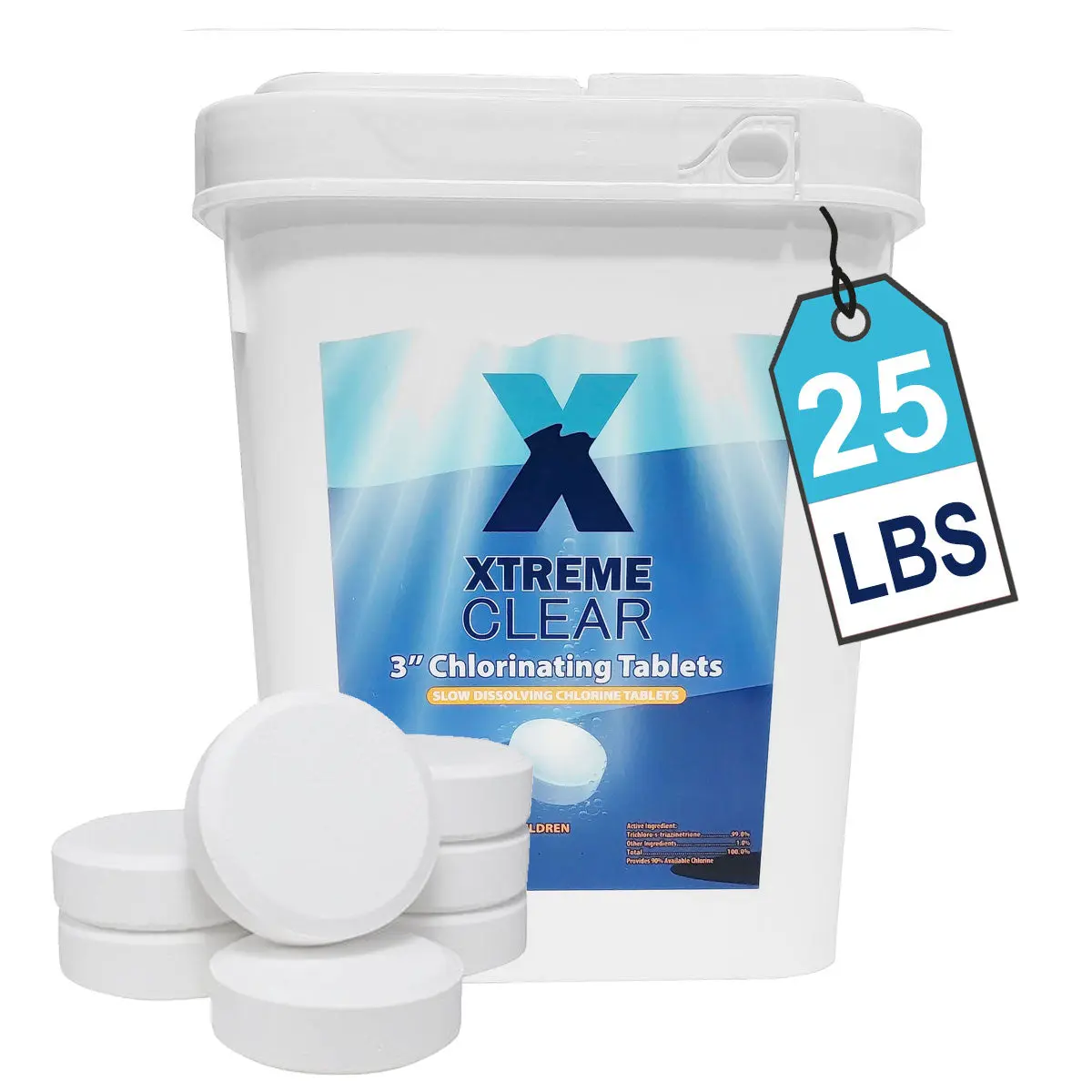XtremeClear 3 in Stabilized Pool Tablets, Individually Pre-Wrapped Pool Accessories for Outdoor Use, Home Improvement & Garden Supplies, Swimming Pool Cleaner, Pool Float Chlorine