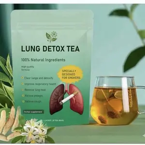 Lung Detox Tea - 100% Natural Ingredients for Smokers - Clear Lungs & Improve Respiratory Health - 20 Tea Bags - Snack