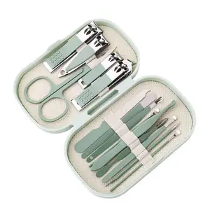 8-piece/14 piece stainless steel nail clipper and manicure tool set, with travel storage box, professional nail art foot repair kit, for beauty anytime, anywhere, Nail Clippers