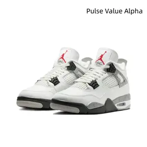 White & Cement Gray Mid-Top Sneakers | Leather + Mesh Breathable Material | Classic Retro Basketball Shoe Design for Street Casual Wear